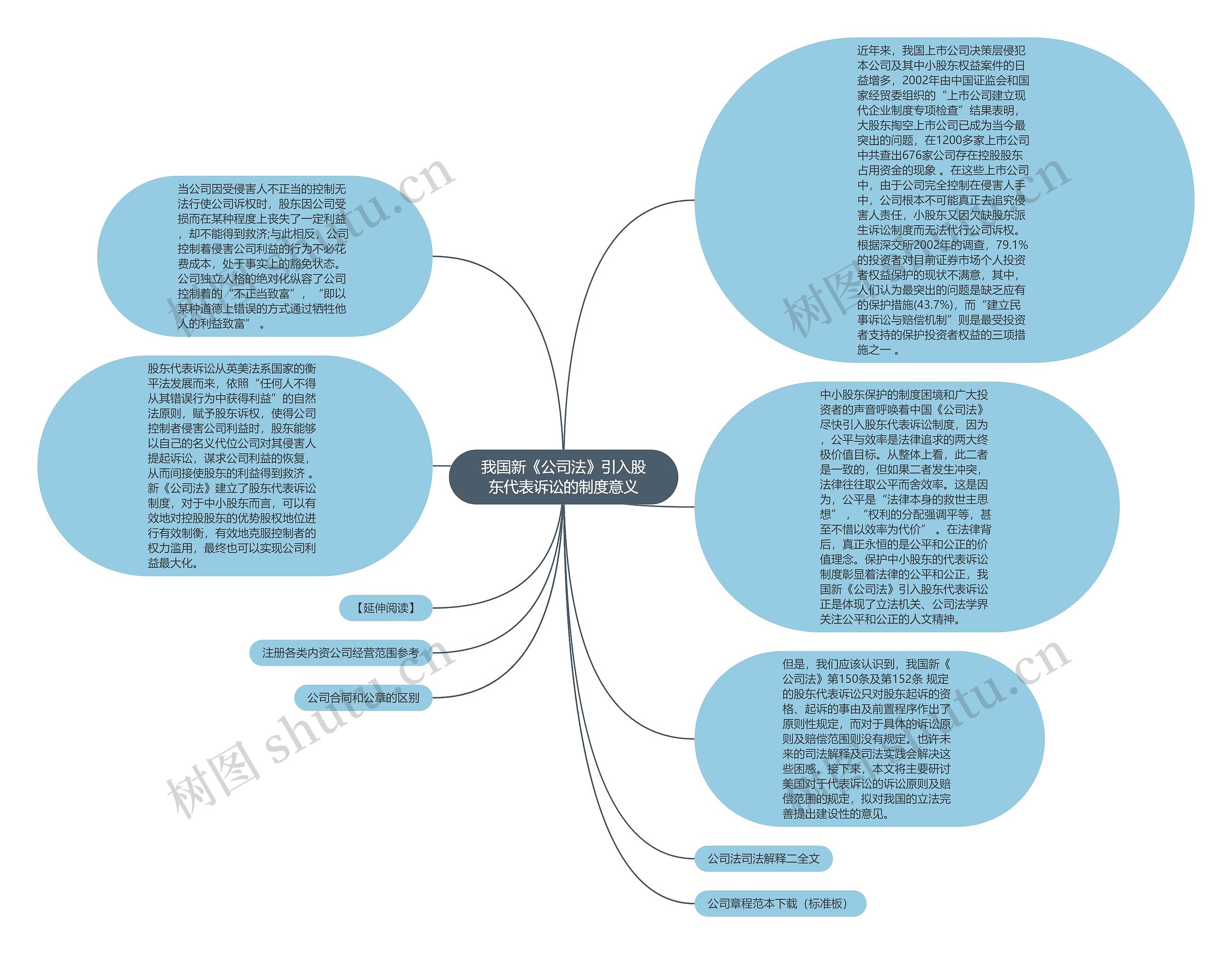 我国新《公司法》引入股东代表诉讼的制度意义思维导图