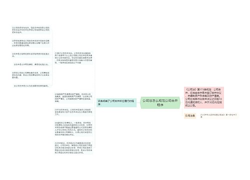 公司法怎么规范公司合并程序