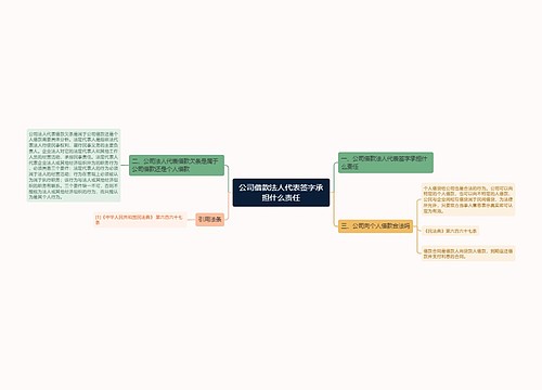 公司借款法人代表签字承担什么责任