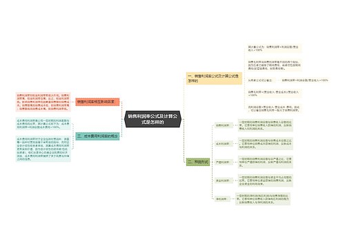 销售利润率公式及计算公式是怎样的
