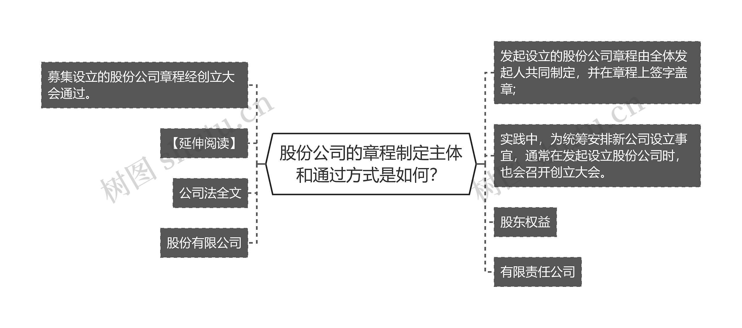 股份公司的章程制定主体和通过方式是如何？思维导图