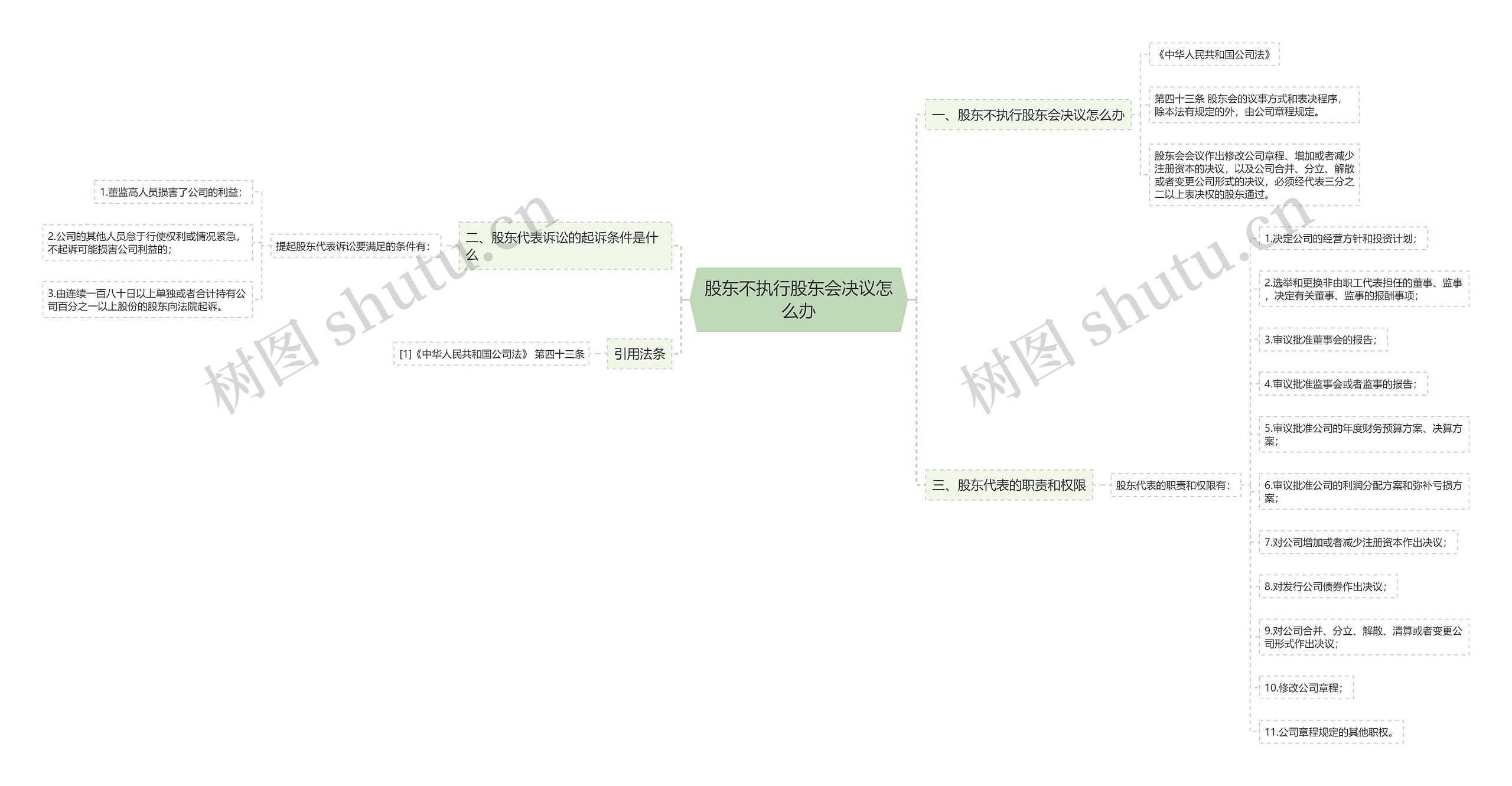 股东不执行股东会决议怎么办思维导图