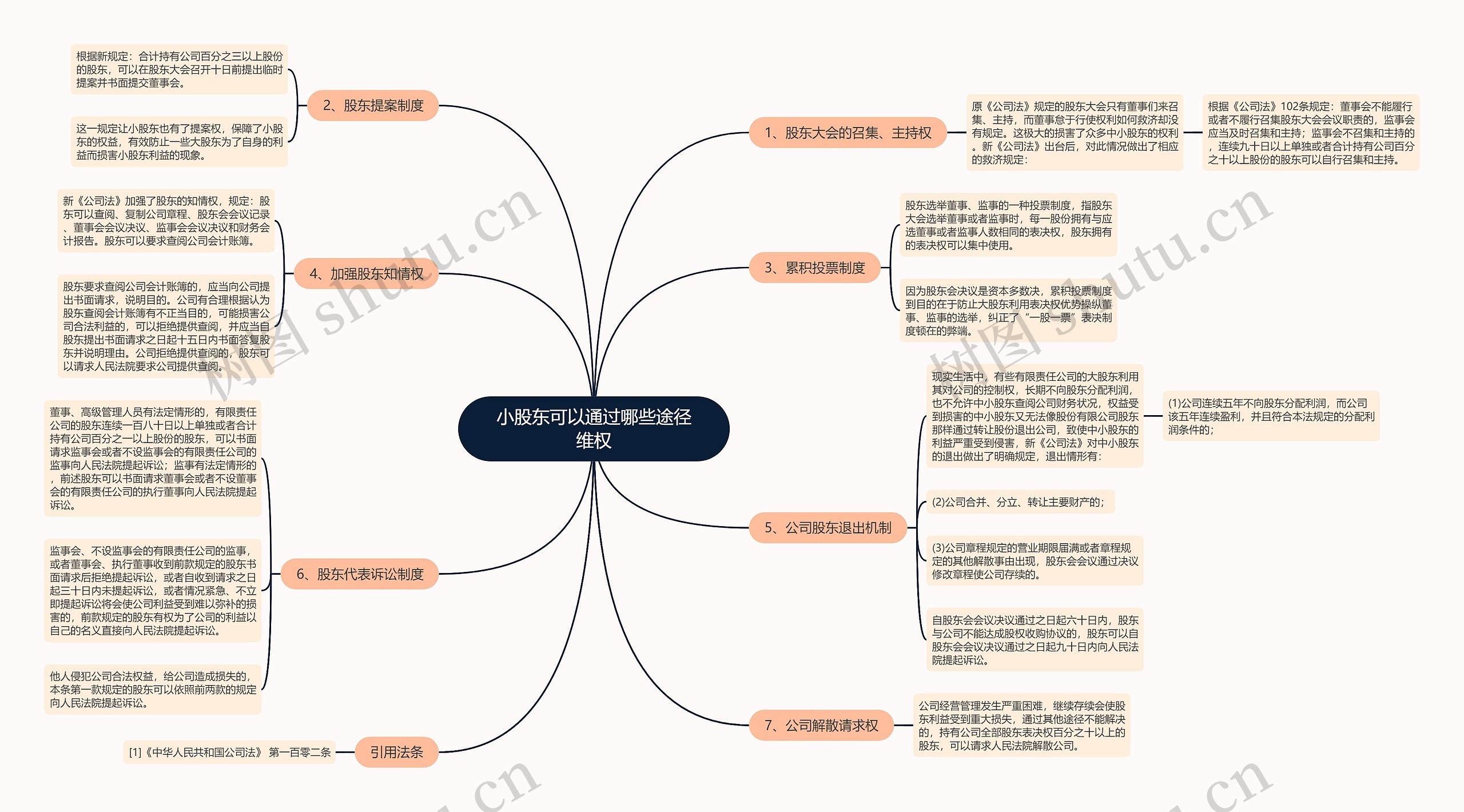 小股东可以通过哪些途径维权思维导图