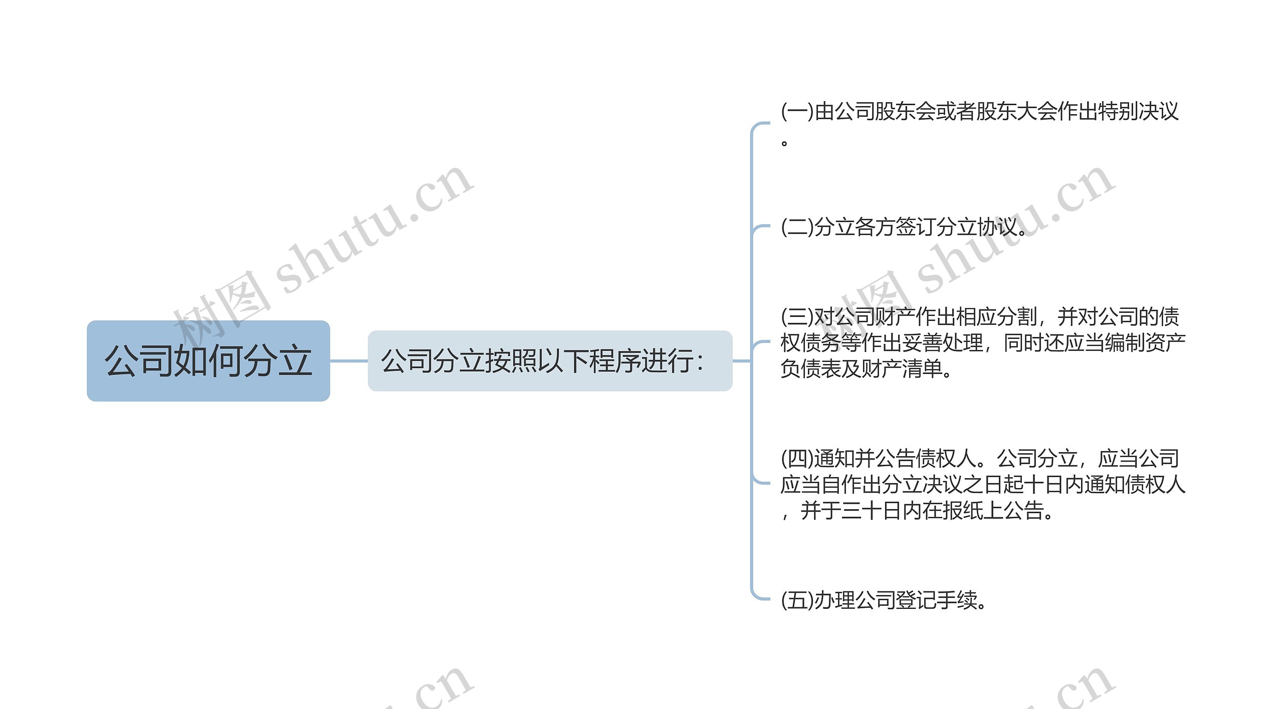 公司如何分立思维导图