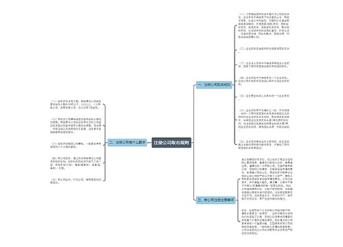 注册公司取名规则