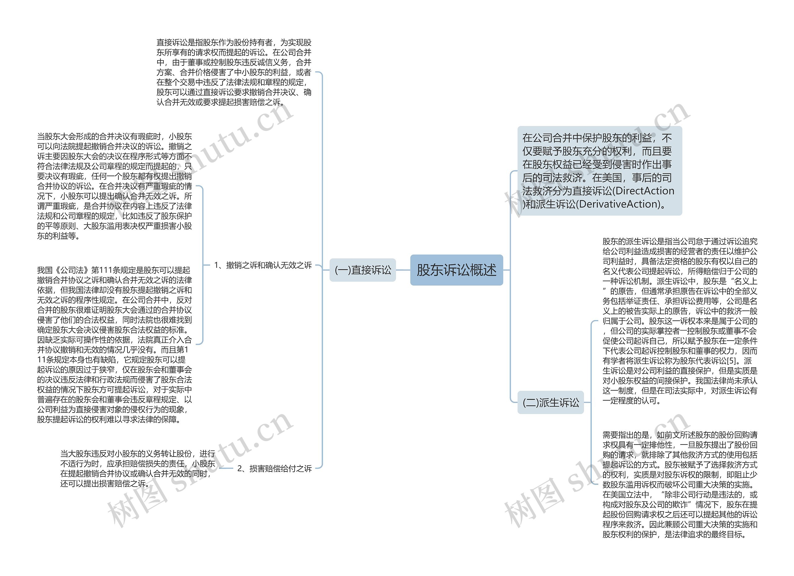 股东诉讼概述思维导图