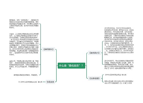 什么是“隐名股东”？