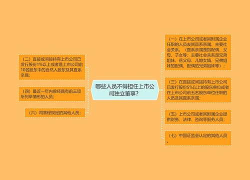 哪些人员不得担任上市公司独立董事？