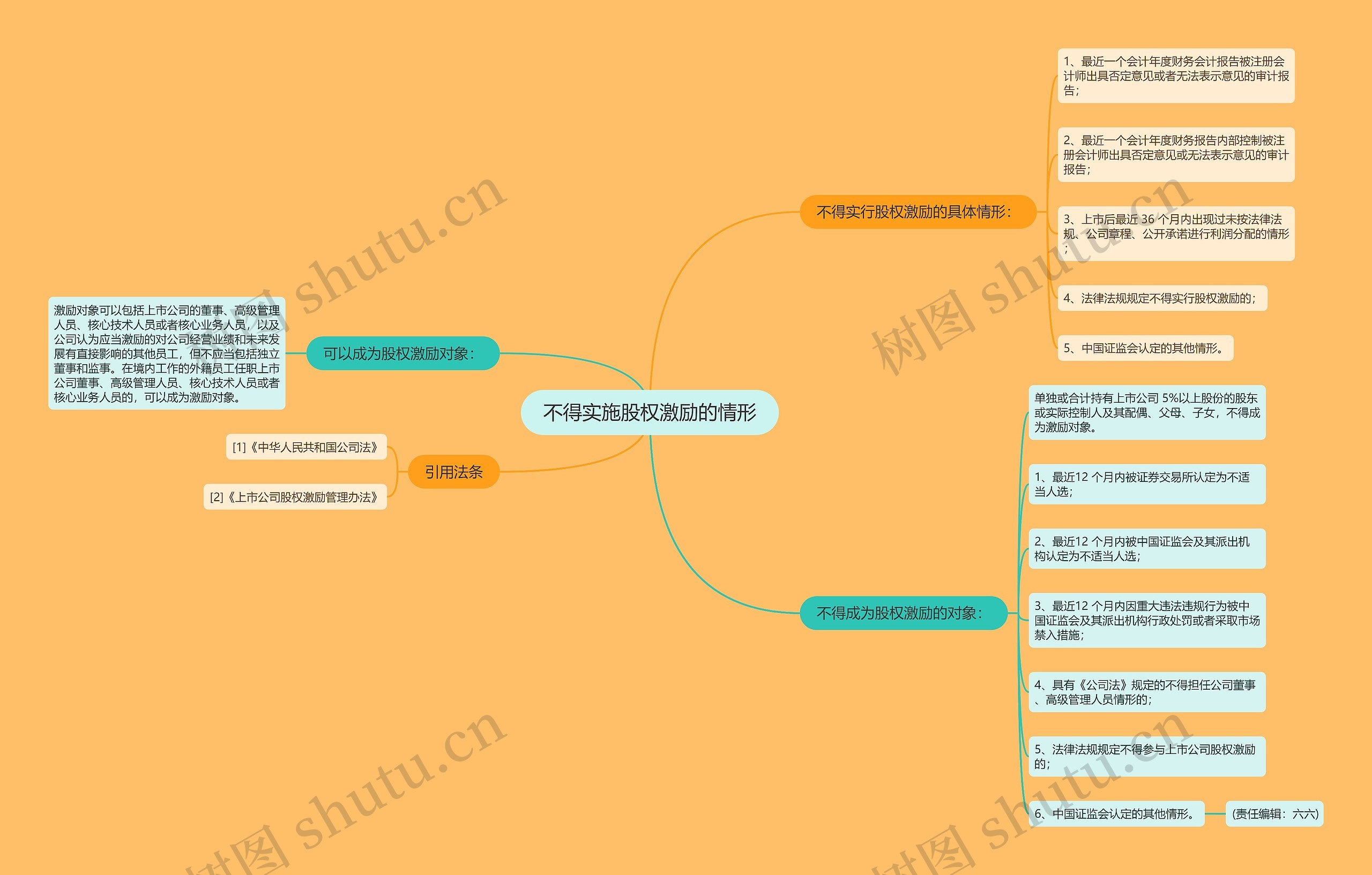 不得实施股权激励的情形思维导图