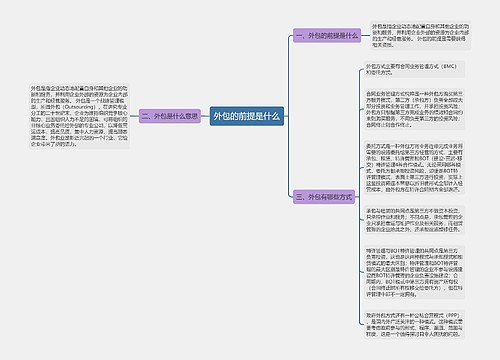 外包的前提是什么