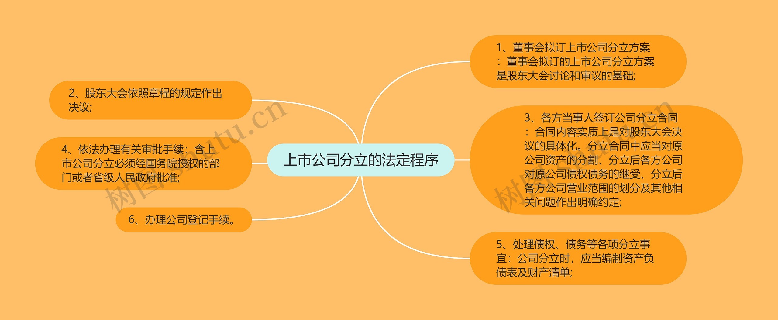 上市公司分立的法定程序思维导图