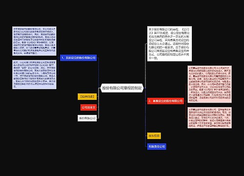 股份有限公司章程的制定