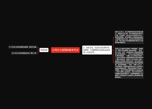 公司分立有两种基本方式