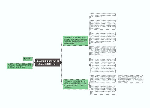 权威解读上交所上市公司现金分红指引（六）