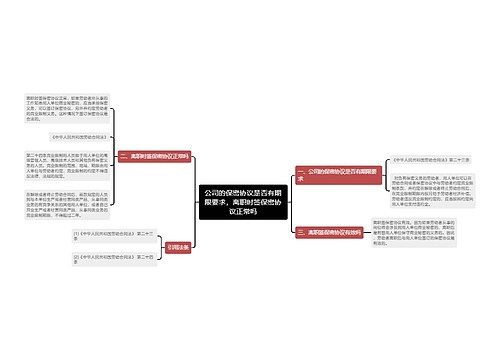 公司的保密协议是否有期限要求，离职时签保密协议正常吗