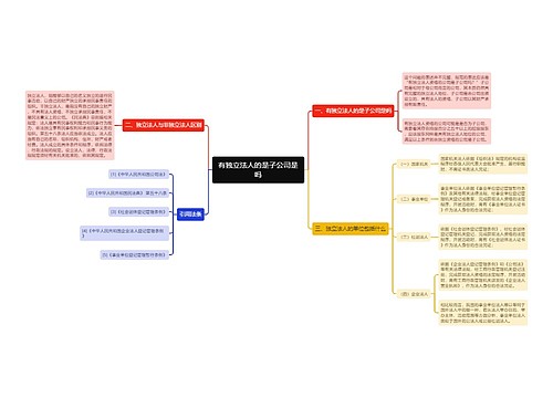 有独立法人的是子公司是吗