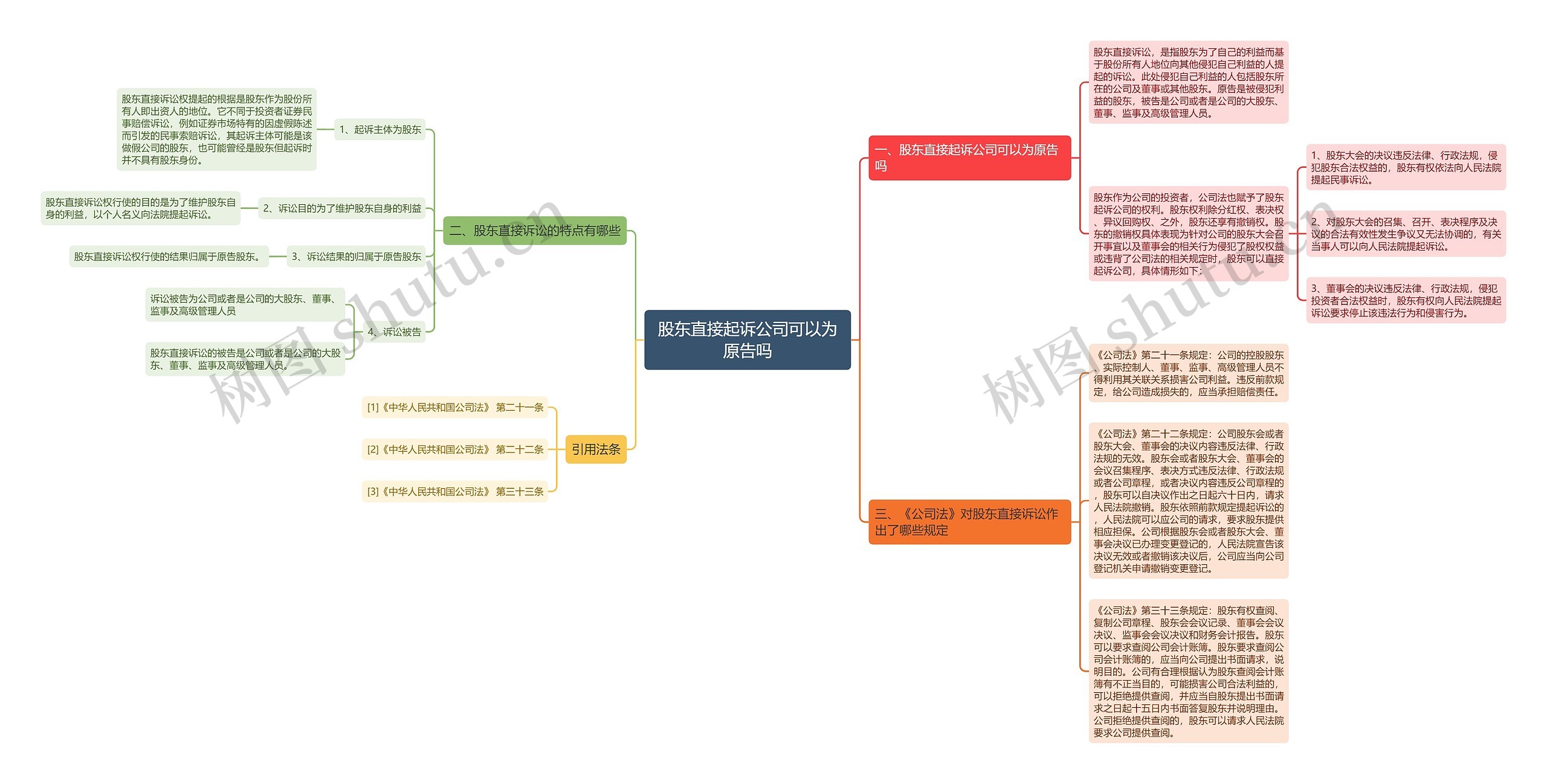 股东直接起诉公司可以为原告吗思维导图