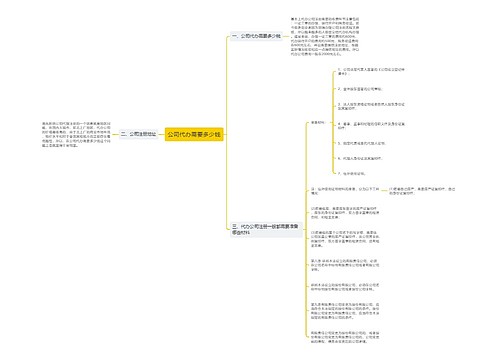 公司代办需要多少钱