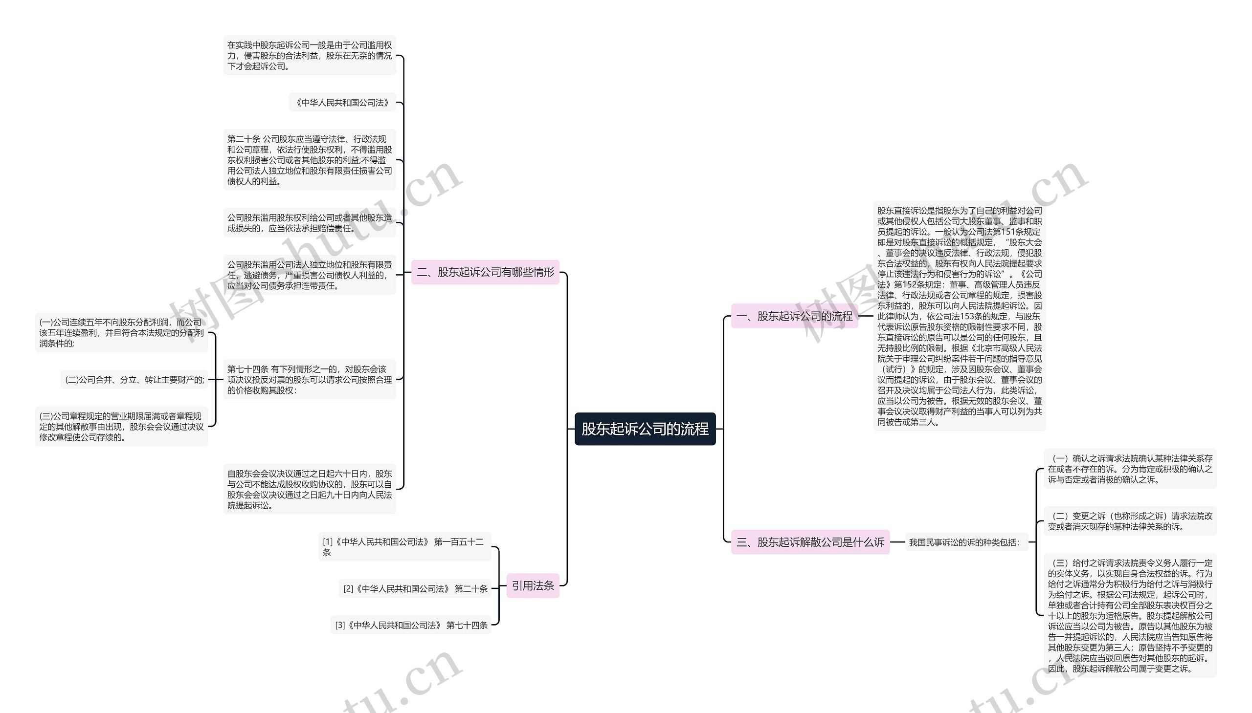 股东起诉公司的流程思维导图