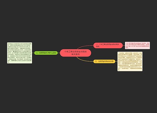 个体工商注册资金与税收有关系吗