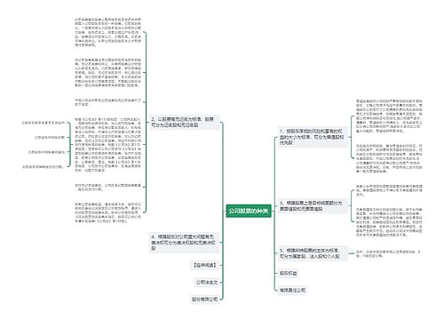 公司股票的种类