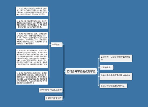 公司合并审查要点有哪些