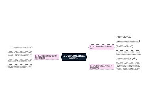 法人代表所具有的必备的条件是什么