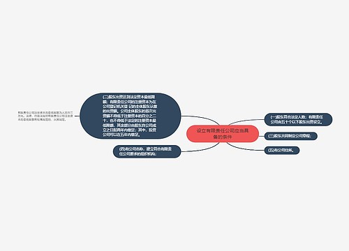 设立有限责任公司应当具备的条件