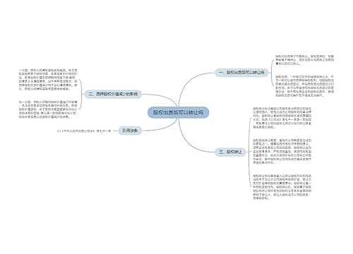 股权出质后可以转让吗