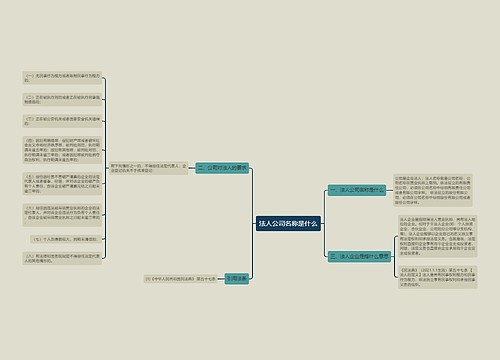 法人公司名称是什么