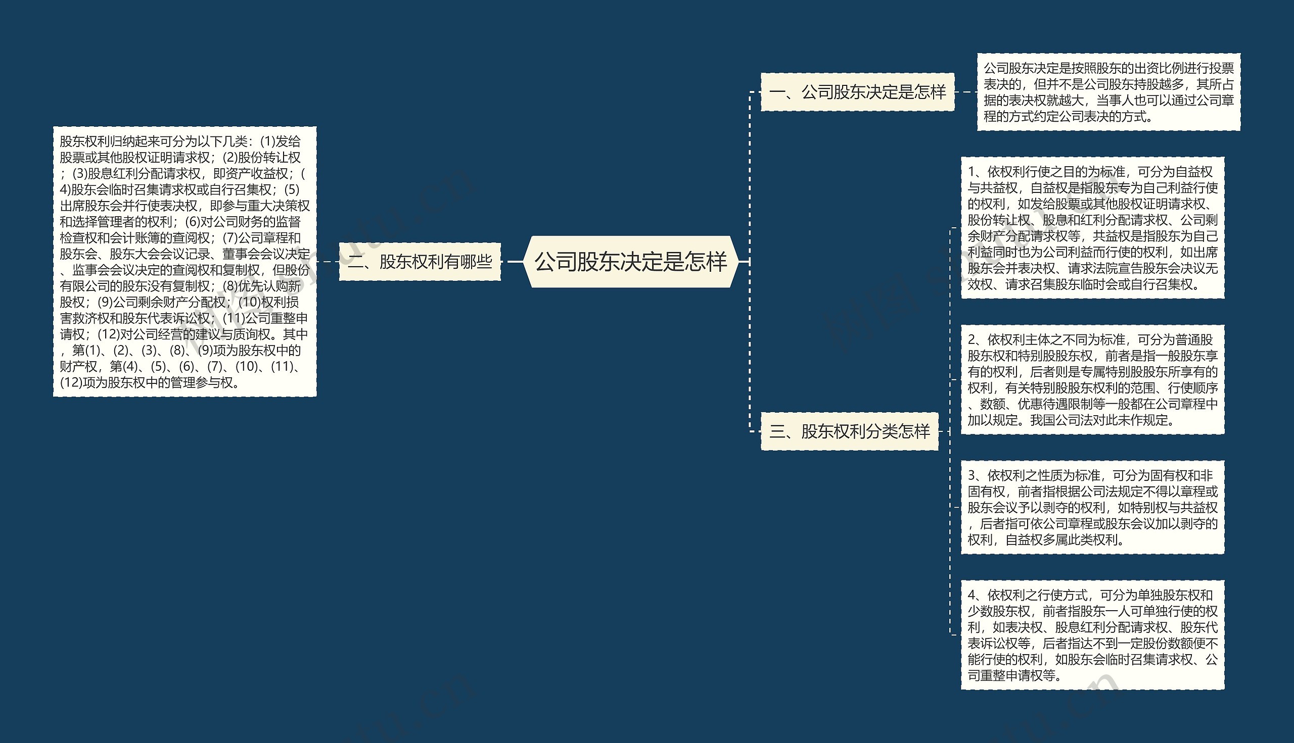 公司股东决定是怎样思维导图