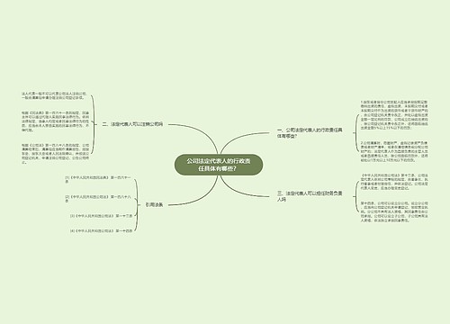 公司法定代表人的行政责任具体有哪些？