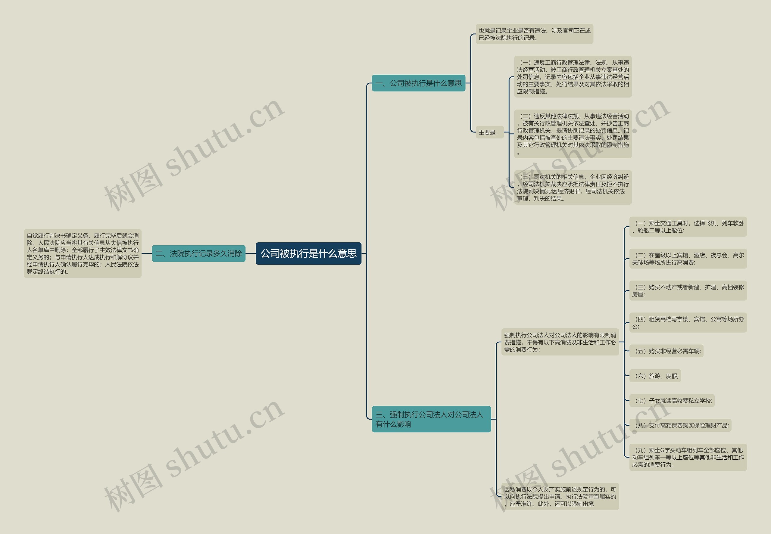 公司被执行是什么意思思维导图
