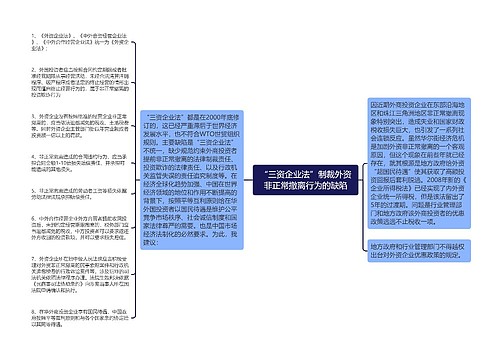 “三资企业法”制裁外资非正常撤离行为的缺陷