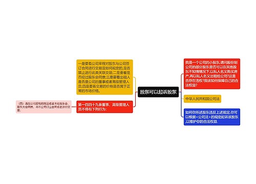 股东可以起诉股东