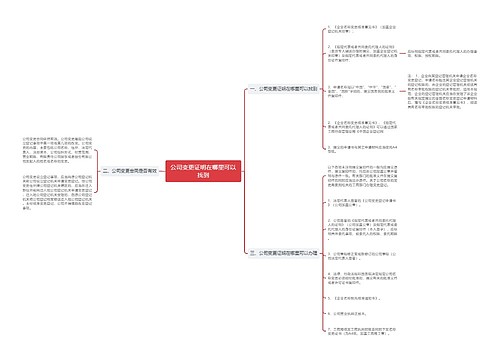 公司变更证明在哪里可以找到