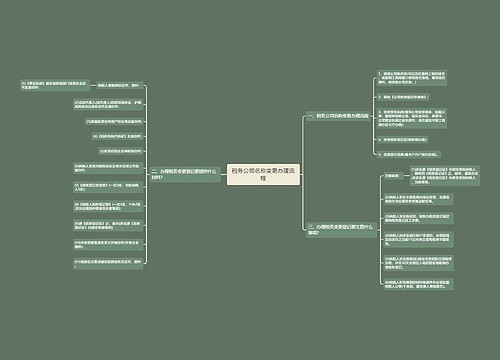 税务公司名称变更办理流程