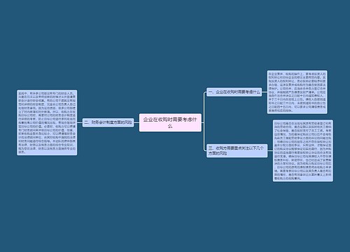 企业在收购时需要考虑什么