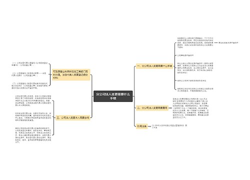 分公司法人变更需要什么手续