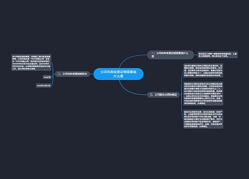 公司名称变更证明需要盖什么章