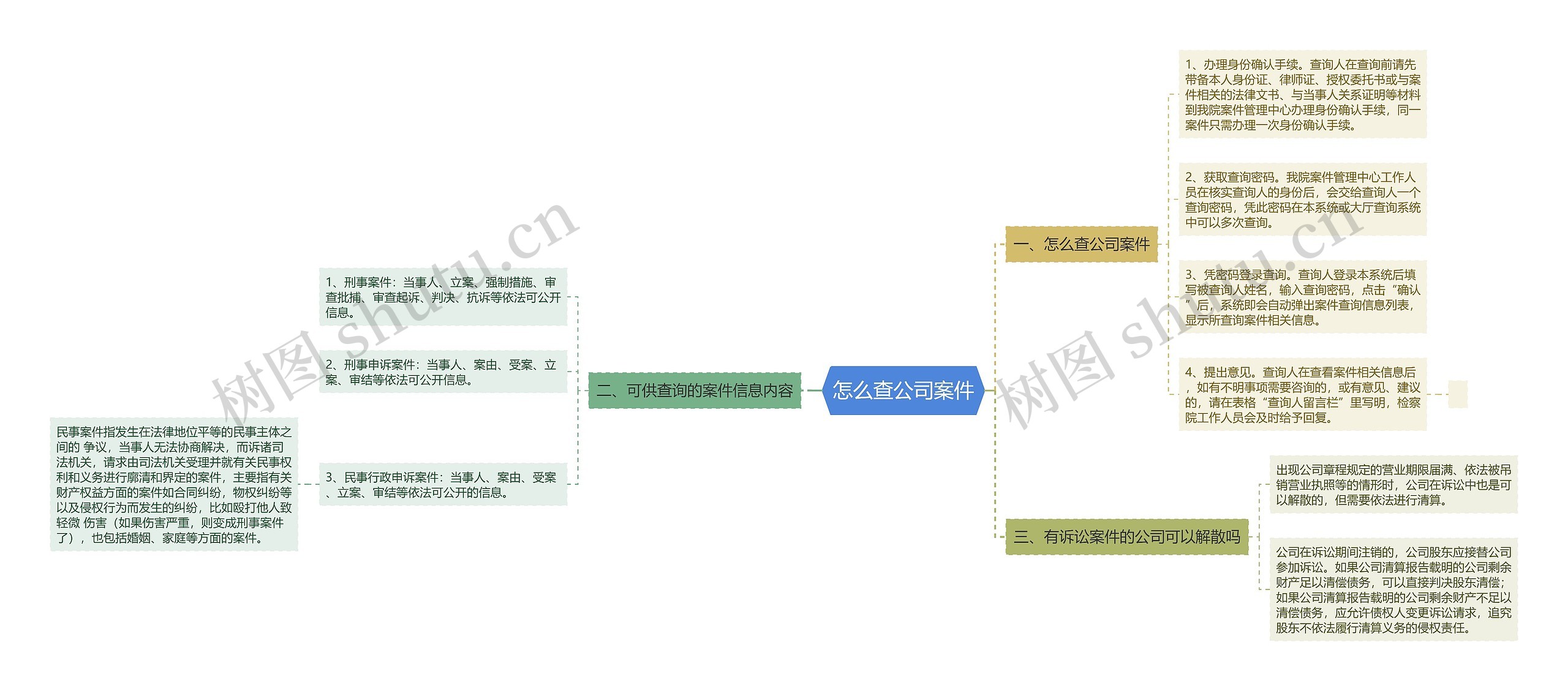 怎么查公司案件思维导图