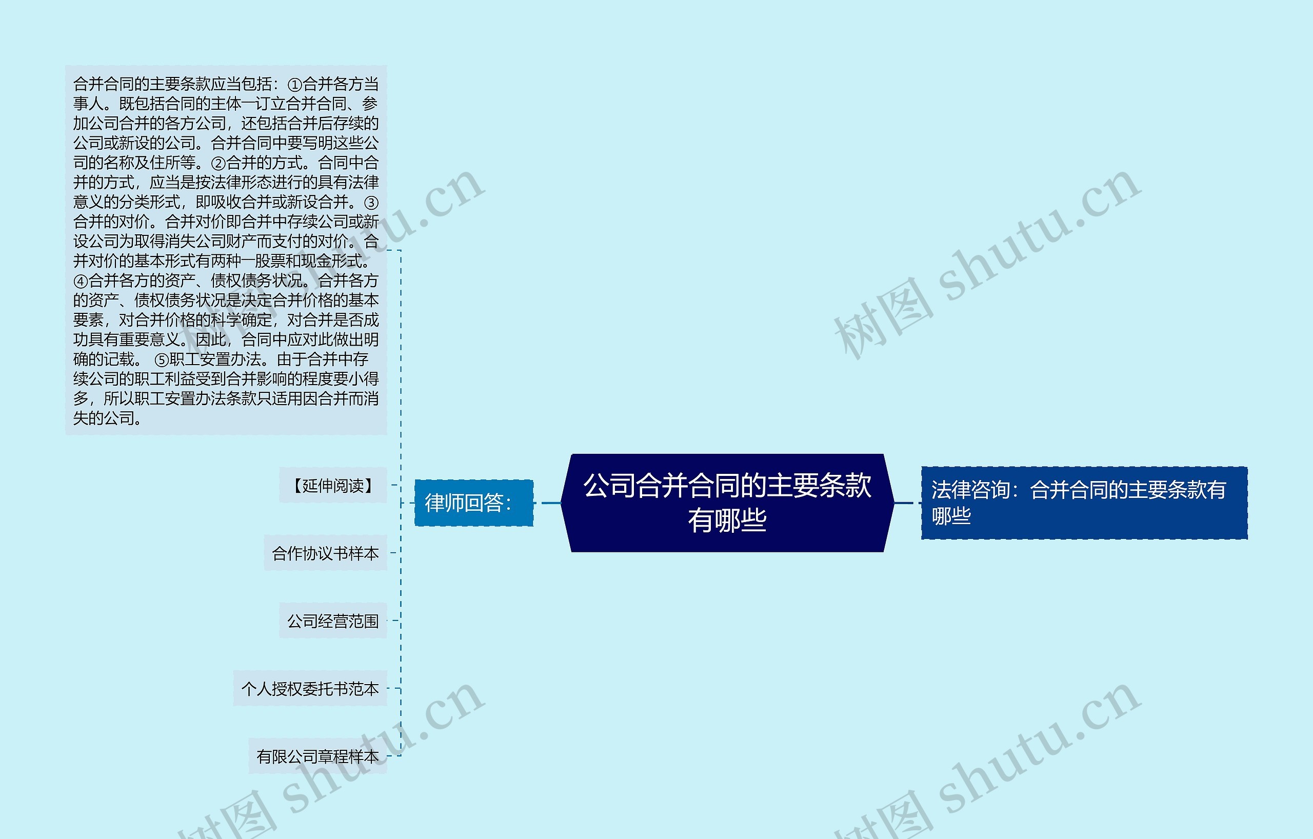 公司合并合同的主要条款有哪些思维导图