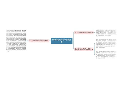 公司名称是否可以全部变更