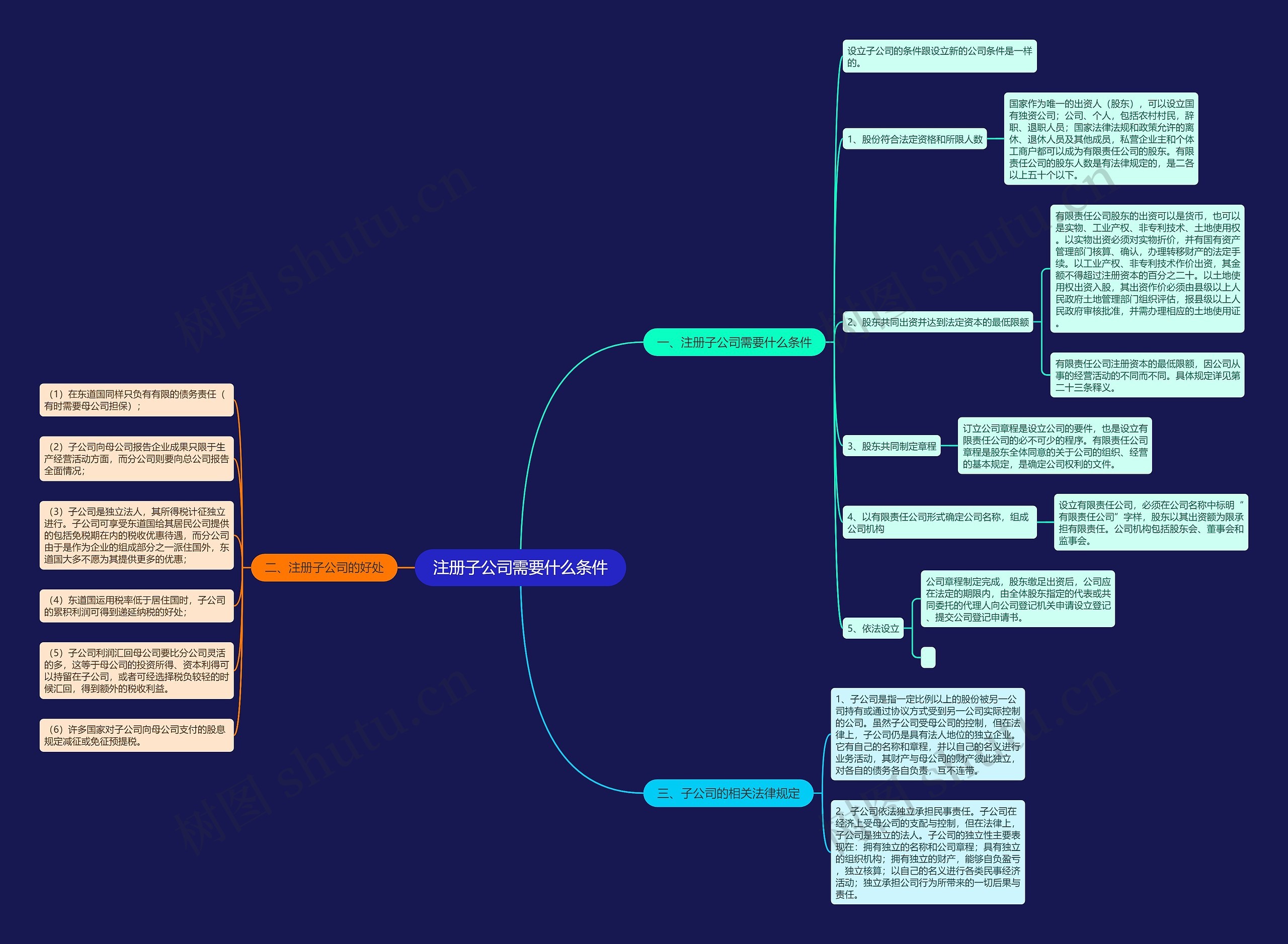 注册子公司需要什么条件