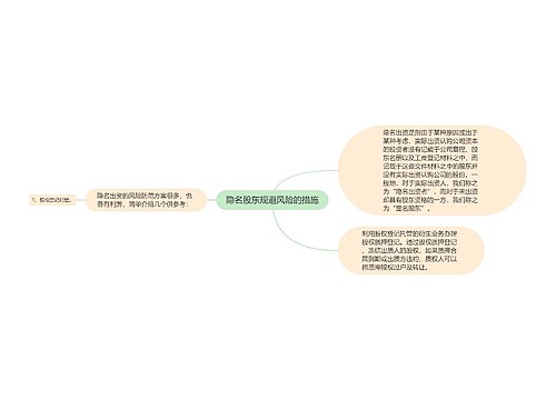 隐名股东规避风险的措施