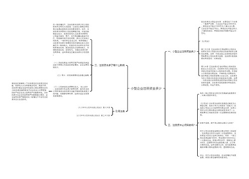 小型企业注册资金多少