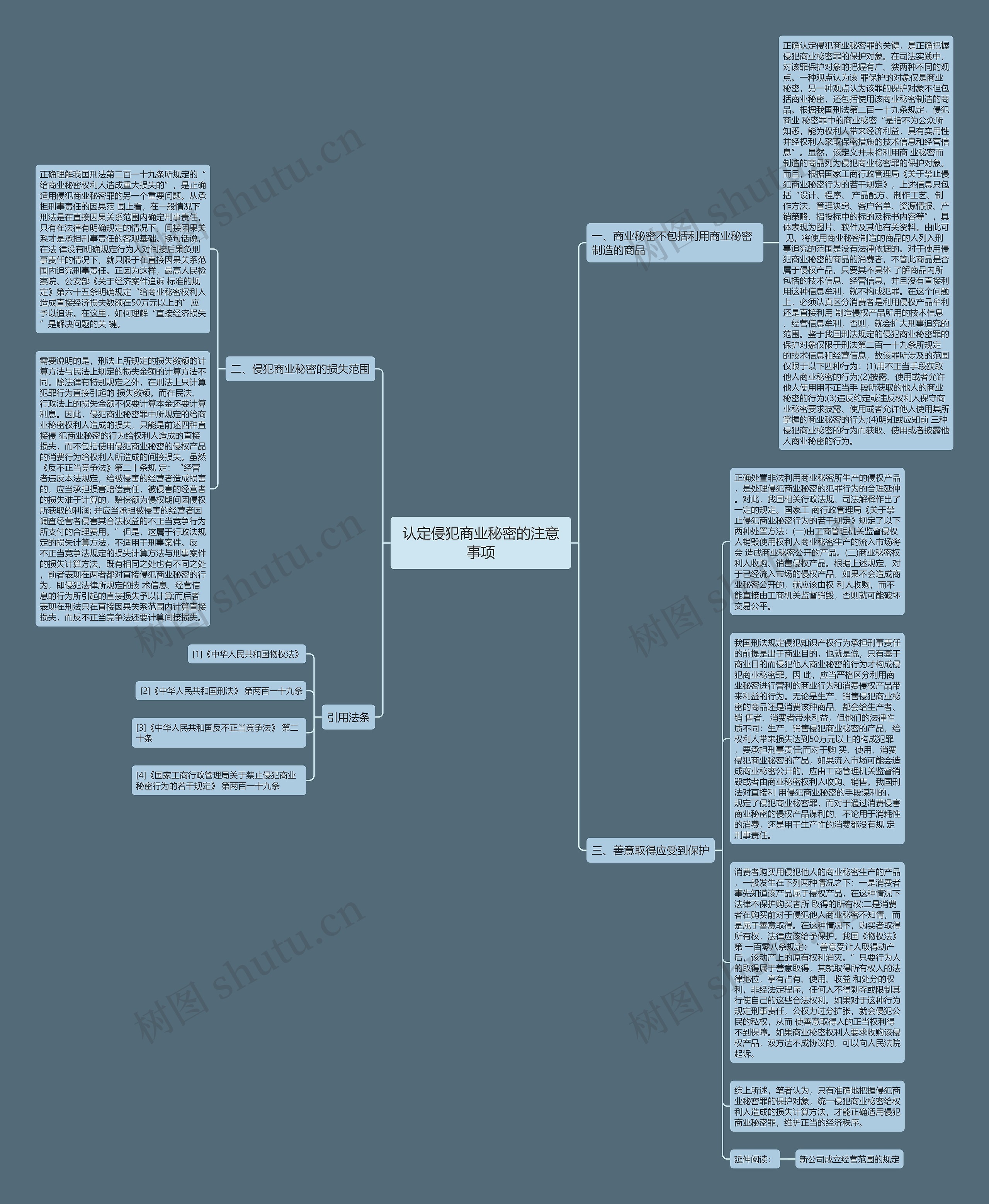 认定侵犯商业秘密的注意事项思维导图