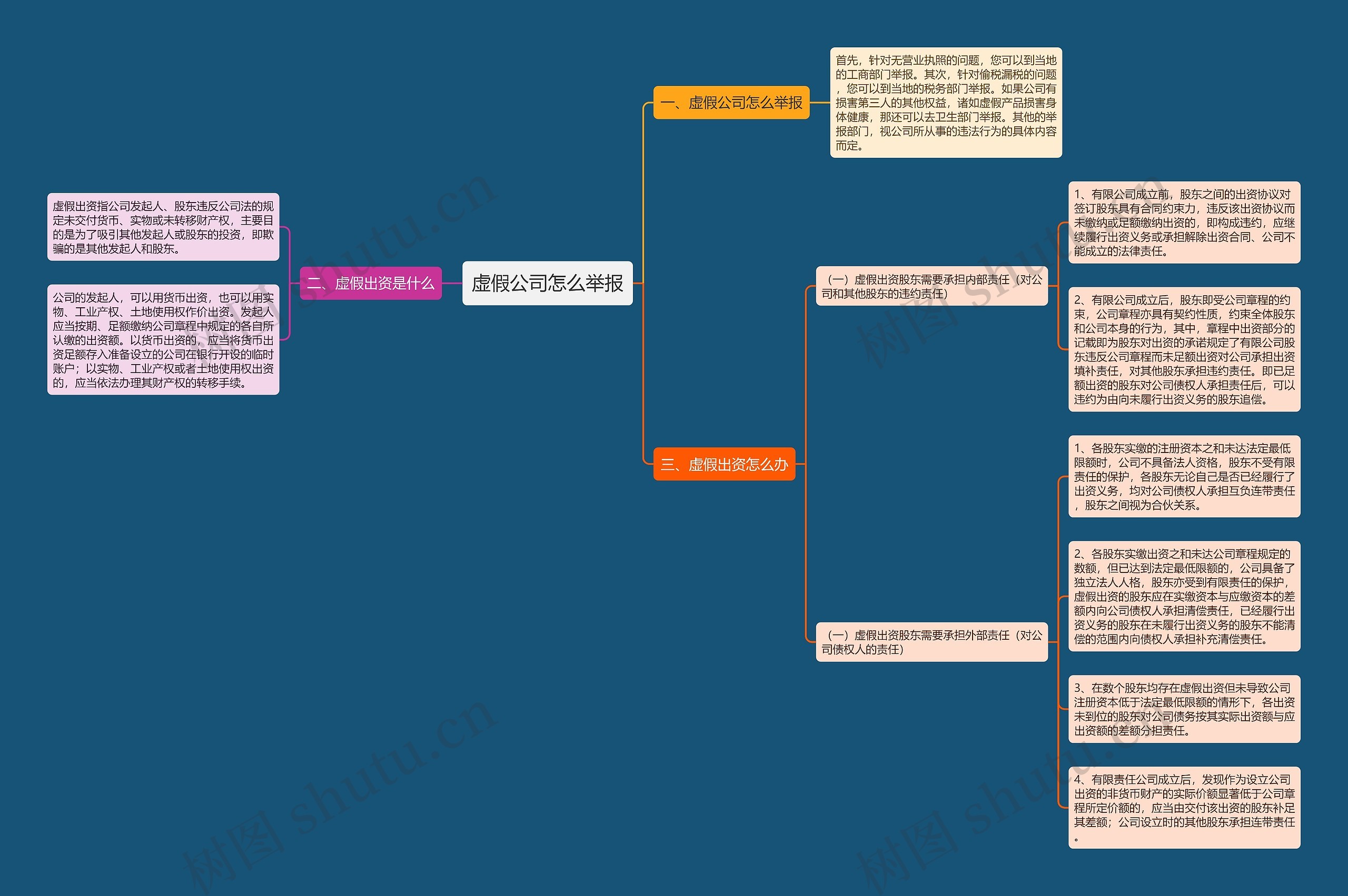 虚假公司怎么举报思维导图