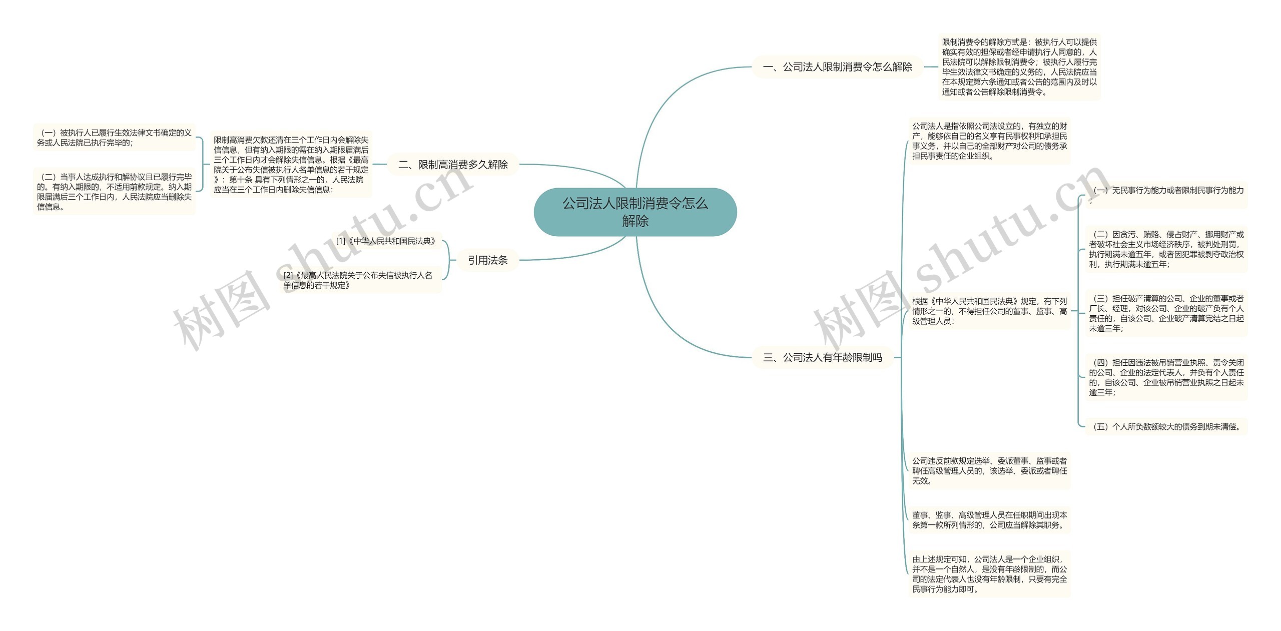 公司法人限制消费令怎么解除思维导图