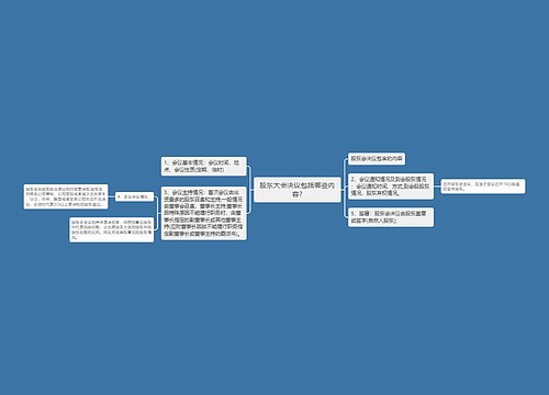 股东大会决议包括哪些内容?